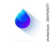  drop icon. water drop emblem.... | Shutterstock .eps vector #2007424277