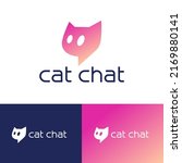 cat chat logo. icon for... | Shutterstock .eps vector #2169880141