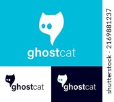 ghost cat logo. a cat that... | Shutterstock .eps vector #2169881237