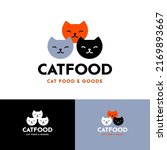 cat food logo. three cat's... | Shutterstock .eps vector #2169893667