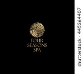 four season logo  spa. gold... | Shutterstock .eps vector #445364407