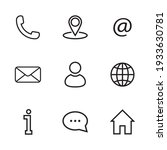 contact us icon set. line icon | Shutterstock .eps vector #1933630781