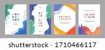 set bundle of abstract cover... | Shutterstock .eps vector #1710466117