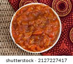 Small photo of South African vegetable relish or side dish called Chakalaka, originating from townships