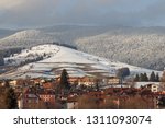 Winter landscape, panorama of the city of Asiago in the province of Vicenza in northern Italy