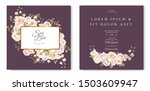 beautiful hand drawn soft roses ... | Shutterstock .eps vector #1503609947
