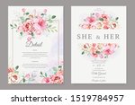 beautiful wedding card with... | Shutterstock .eps vector #1519784957
