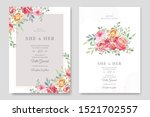 beautiful wedding card template ... | Shutterstock .eps vector #1521702557