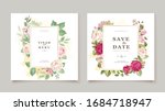 wedding card template with... | Shutterstock .eps vector #1684718947