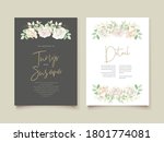 soft watercolor roses wedding... | Shutterstock .eps vector #1801774081