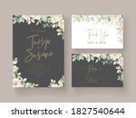 wedding floral card with... | Shutterstock .eps vector #1827540644