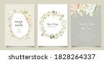 elegant lily wedding invitation ... | Shutterstock .eps vector #1828264337