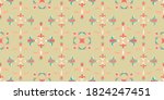 ikat striped colorful on color... | Shutterstock .eps vector #1824247451