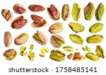 A Set With Fresh Raw Pistachios ...