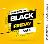 black friday sale inscription... | Shutterstock .eps vector #1202183611