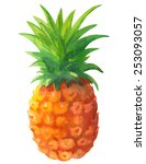 Watercolor Pineapple Fruit...