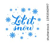 Let Is Snow Calligraphy Hand...