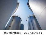 Small photo of Chemical industry tank storage white carbon steel the tank.