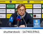 Small photo of Rostov-on-Don, Russia - MARCH 15, 2020: Valeri Karpin head coach of FC Rostov during the Russian Premier League match between FC Rostov and Lokomotiv Moscow