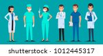 medical characters flat people. ... | Shutterstock .eps vector #1012445317