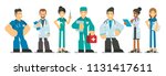 team of doctors and other... | Shutterstock .eps vector #1131417611