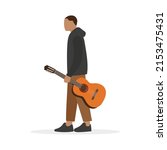 a male character with a guitar...