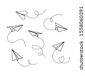 vector set of hand drawn doodle ... | Shutterstock .eps vector #1558060391