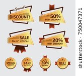 discount sticker label  special ... | Shutterstock .eps vector #750047371