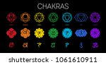 chakras set  muladhara ... | Shutterstock .eps vector #1061610911