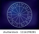 zodiacal circle. zodiac signs... | Shutterstock .eps vector #1116198281