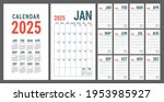 calendar 2025. english red... | Shutterstock .eps vector #1953985927
