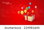 illustration of gift box and... | Shutterstock . vector #224981644