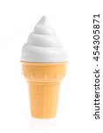 Vanila Ice Cream Cone Isolated...