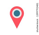 pin location icon. mark ... | Shutterstock .eps vector #1399792481