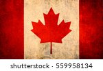 An Old Grunge Flag Of Canada...