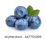Blueberries isolated on white...