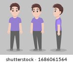 set of character man cartoon... | Shutterstock .eps vector #1686061564