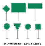 different road sign set. vector ... | Shutterstock .eps vector #1343543861
