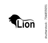 vector lion silhouette view... | Shutterstock .eps vector #736855051