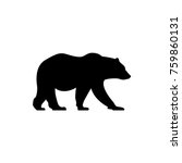vector bear silhouette | Shutterstock .eps vector #759860131
