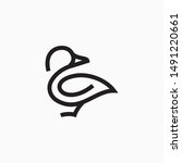 Duck Goose Logo Vector Icon...