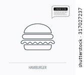 Hamburger Icon. Fast Food Sign. ...