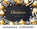 merry christmas background with ... | Shutterstock .eps vector #1198234687