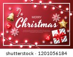 merry christmas background with ... | Shutterstock .eps vector #1201056184