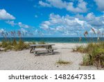 Picnic Table On Beach At Stump...