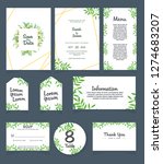 wedding invitation card... | Shutterstock .eps vector #1274683207