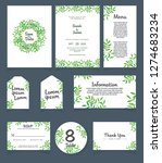 wedding invitation card... | Shutterstock .eps vector #1274683234