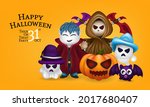 happy halloween banner. trick... | Shutterstock .eps vector #2017680407