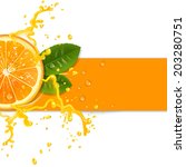 fresh orange background with... | Shutterstock .eps vector #203280751