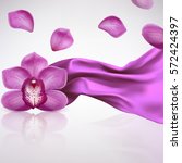 Purple Orchid Flower On A...
